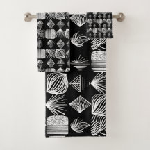 Crudo trapo tribal caribeño - Negro y blanco,