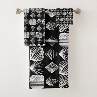 Crudo trapo tribal caribeño - Negro y blanco,