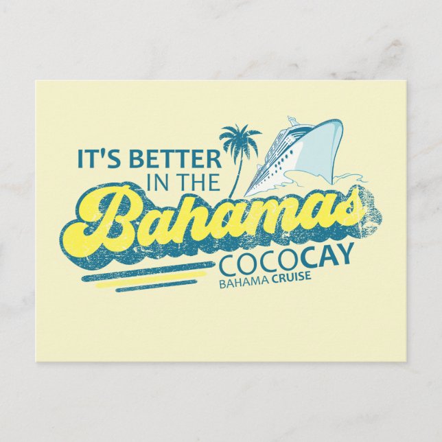Cruise de vacaciones postales de CocoCay Bahamas (Anverso)