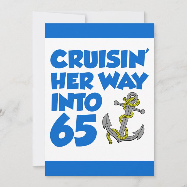 Cruising su camino hacia los 65 invitaciones (Anverso)