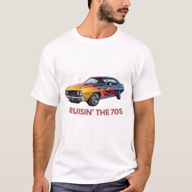 Cruissin’ en la camiseta de los 70 Retro Muscle Ca (Anverso)