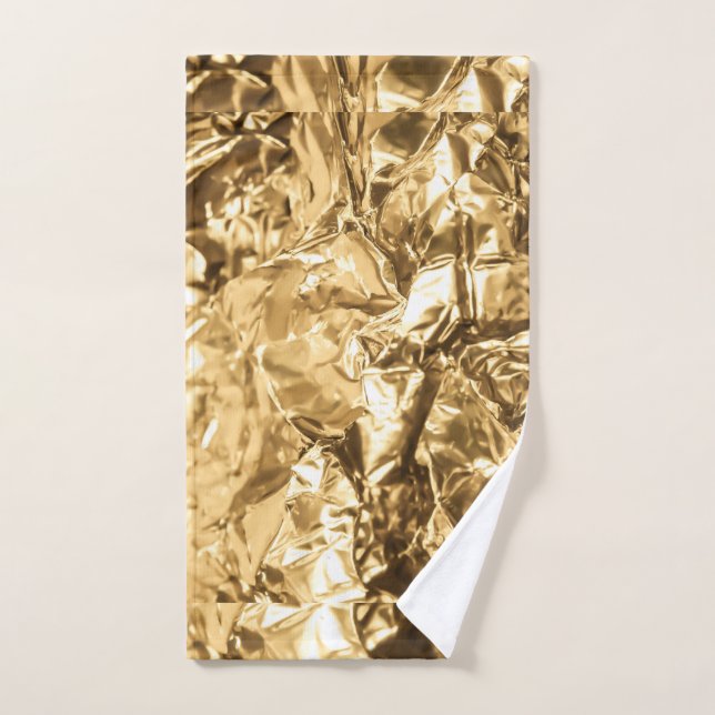 Crushed Golden Folds (Toalla de mano)