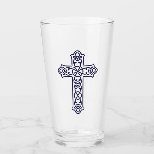 Cruz alta celta azul (Anverso)
