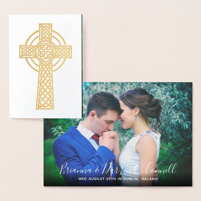 Cruz Celta Invitación Boda Católica Irlandesa (Demostración)