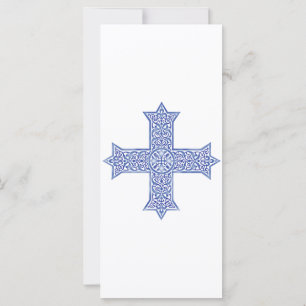 Cruz Copta de Arte Azul Lapis Premium