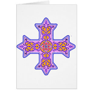 Cruz copta en colores pastel magnífica