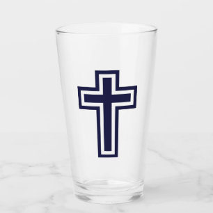 Cruz cristiana azul diferentes variantes