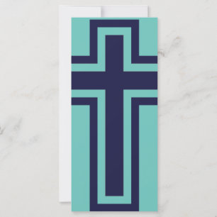 Cruz cristiana azul diferentes variantes