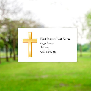 Cruz cristiana de 3,5" x 2,0 tarjetas de presentac