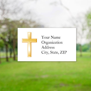 Cruz cristiana de 3,5" x 2,0 tarjetas de presentac