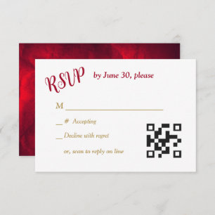 Cruz Cristiana de Oro Rojo Boda RSVP