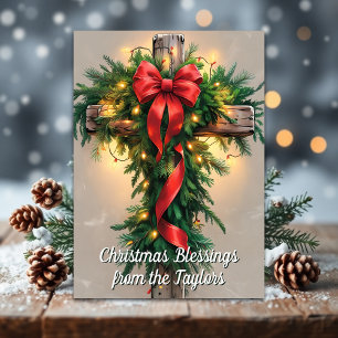 Cruz Cristiana Religiosa Rústica Navidad Cristiana