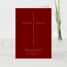Cruz de Escrituras Rojo Oscuro Navidad / Fiesta