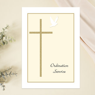 Cruz de invitación de la ordenación de la iglesia