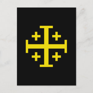 Cruz de Jerusalén Cruz Quíntuple de Cristo Tarjeta