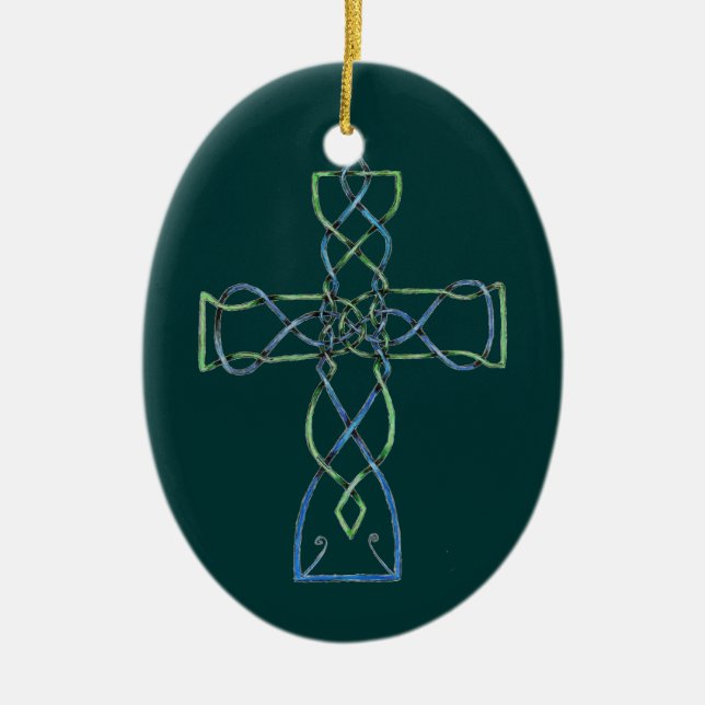 Cruz de Knotwork del Celtic, ornamento (Frente)