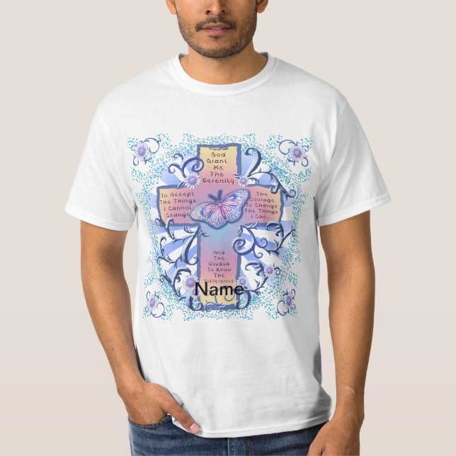 Cruz de la camiseta de la oración de la serenidad  (Anverso)