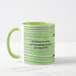 Cruz de la Copa Mug de Biblia Verse Faie en verde