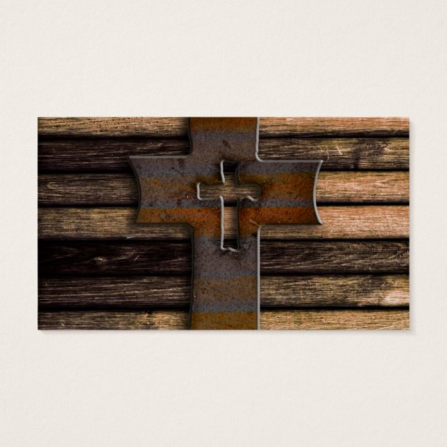 Cruz de madera marrón natural (Atrás)