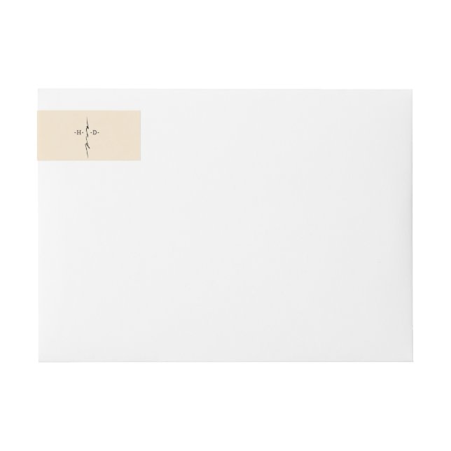 Cruz de Moda con letra de mano monogramada (Anverso)