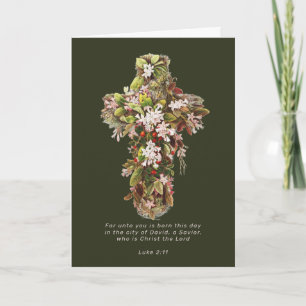 Cruz de Navidad religiosa y Escritura