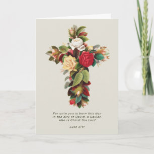 Cruz de Navidad religiosa y Escritura
