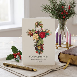Cruz de Navidad religiosa y Escritura