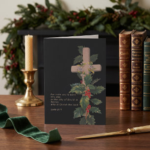 Cruz de Navidad religiosa y Escritura