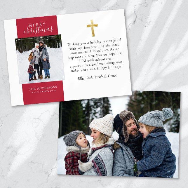 Cruz de oro Foto Feliz Navidad (Subido por el creador)