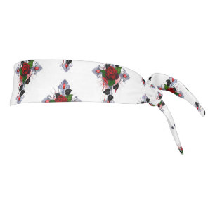 Cruz de Plata con una Rosa Roja