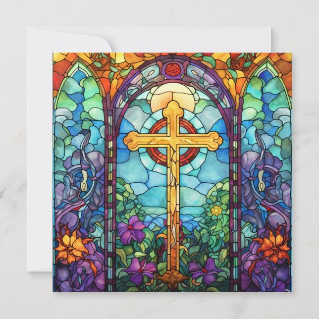 Cruz de vidrio manchado (Anverso)