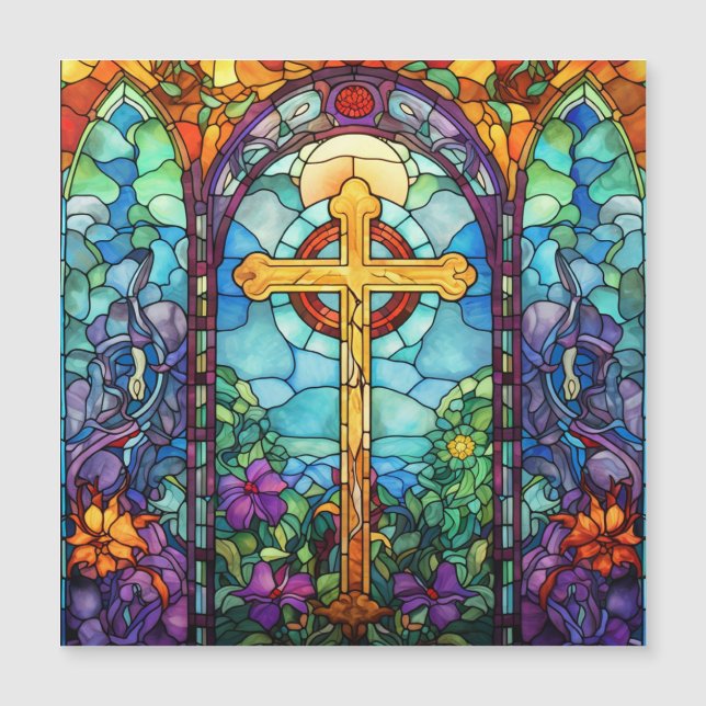 Cruz de vidrio manchado (Anverso)