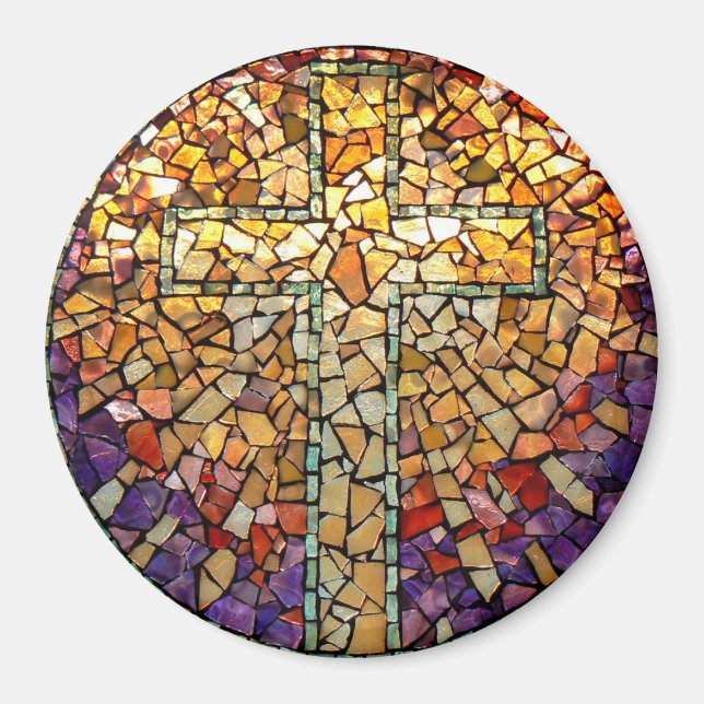 "Cruz" del imán Mosaico de vidrio templado (Frente)