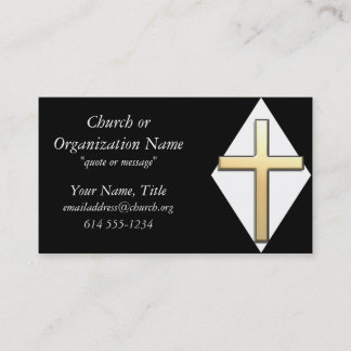 Cruz del oro en las tarjetas de visita