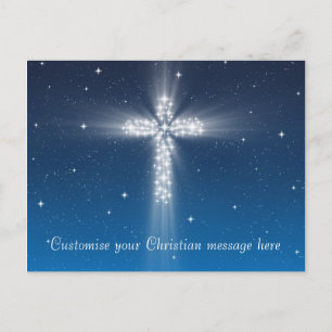 Cruz Estrella #5 - Azul claro horizontal postal