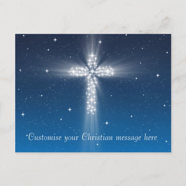 Cruz Estrella #5 - Azul claro horizontal postal (Anverso)
