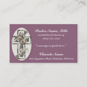Cruz floral hermosa en tarjetas de visita de