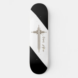 cruz geométrica skateboard cristiana Nunca Solo