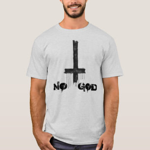 Cruz invertida ninguna camiseta de dios