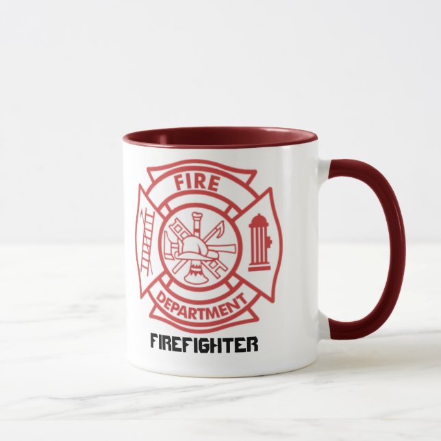Cruz maltesa/bombero - taza (Derecha)