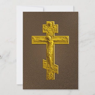 Cruz ortodoxa rusa dorada