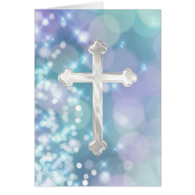 Cruz Pearly con Blue Sparkle (Frente)