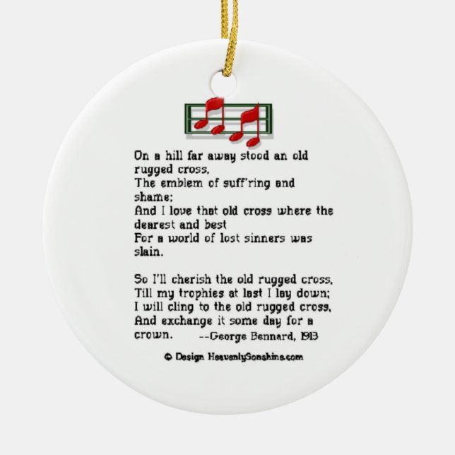 Cruz rugosa del ornamento del himno vieja (Frente)