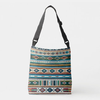 Cruzado "AGUA" BOLSO AJUSTABLE - Tejido de estilo mexicano