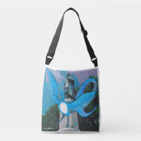 Bolso azul del pájaro