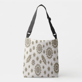 Cruzado Bolso bandolera beige y estrellas doradas
