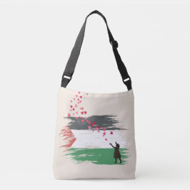 Cruzado Bolso bandolera con bandera palestina angustiada