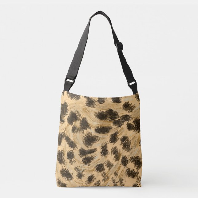 Cruzado Bolso bandolera con estampado de leopardo (Anverso)