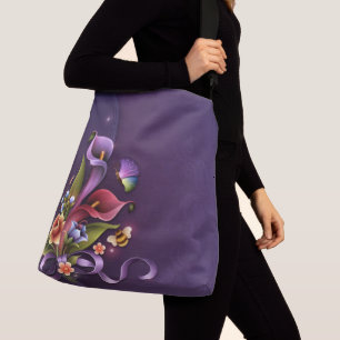 Cruzado Bolso bandolera con estampado integral (grande)