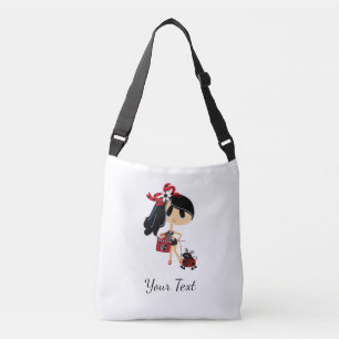 Cruzado Bolso bandolera con estampado integral (mediano)